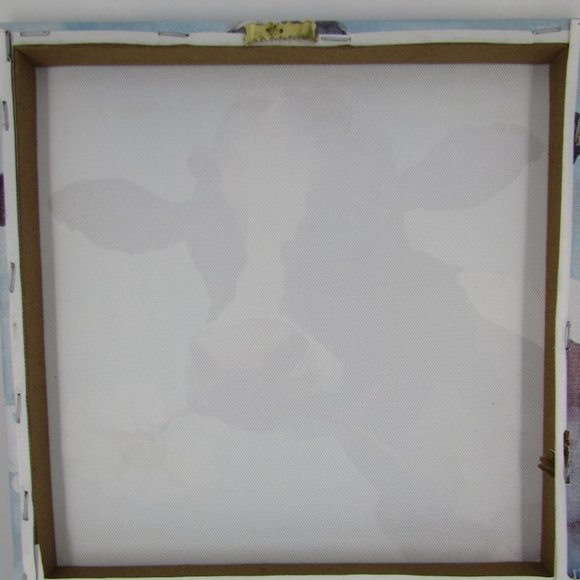 🍍🍍🍍 3 / $15 Cow Head with Flower Wall Print on Canvas - Picture 2 of 4